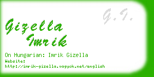 gizella imrik business card